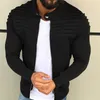 Męskie jesienne plisy Slim paski Fit Raglan Zipper z długim rękawem Top Coat Chaqueta Hombre Męskie Kurtki i Coats Jaqueta Masculina