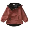 Kid Teens Enfant Veste Survêtement Automne Enfants Garçon Manteau À Capuche Enfants Coupe-Vent Zipper Survêtement 5 6 8 9 10 11 12 Ans 201125