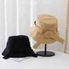 Sun Hat蝶ネクタイデザイン紫外線保護肌にやさしい女性のバケツ帽子のための旅行G220311