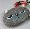 Portamonete 3D con portamonete Angry Sad Meow Face in peluche con cerniera, regalo perfetto per i bambini