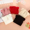 Kid Knit Crochet Beanies Hat Girls Soft Double Balls Winter Warm Hat 5 Colors Outdoor Baby Pompom Ski Caps