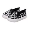 Primavera Kids Sapatos Meninos Meninas Calçados Casuais Moda Leopardo Imprimir Sapatos de Lona Confortável Sapatos Crianças Sneakers Slip On Loafers 201130