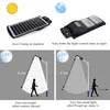 Luz de rua solar LED 30W 60W 90W RADAR PIR PIR MOTIMOR DO SENSOR DE MUITO DE TIMELHA Lâmpada Remota Água à prova d'água para Plaza Garden Yard Yard