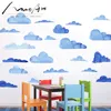 Cloud Wall Stickers kids Diy wall art Seamless pattern Modern Nordic style home decoration accessories Blue watercolor bathroom LJ200904