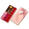 Wrap regalo 24k Oro Flow Flower 12pcs/Set romantico Sapone rosa festa della mamma Decorazione per la casa