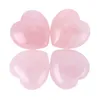 Healing Crystal Natural Rose Quartz Love Heart Worry Stone Chakra Reiki Balansering för DIY Craft 1 "Heminredning JK2101XB