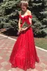 أحمر قبالة الكتف الترتر quinceanera فساتين السهرة 2021 مع كاب الأكمام الاجتياح قطار رسمي مساء حزب العباءات زائد الحجم