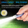 MINI porte-clés lampe de poche lampe rechargeable torche Super lumineuse avec aimant Camping lumière Uv puissantes lumières d'éclairage portables