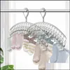 Cintres Racks Vêtements Housekee Organisation Maison Jardin 20 Clips En Acier Inoxydable Coupe-Vent Pince À Linge Cintre À Linge Corde À Linge Chaussette Soutien-Gorge