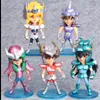 5pcs /セットSeiya Action Figure Shights Zodiac人形Janpanessアニメ漫画玩具キッズクリスマス誕生日プレゼント10cm LJ200902