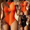 Maillots de bain pour femmes Sexy Femmes One Piece Maillot de bain Femme Solide Push Up String Bather Maillot de bain Monokini Maillots de bain brésiliens