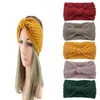 11 cores de malha crochê bandana mulheres turbante yoga cabeça banda inverno esportes hairband orelha muffs boné headbands db270
