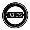 Светодиодные цифровые настенные часы Современный дизайн Двухместный DIMMING Цифровые циркулярные фоторецептуальные часы для украшения дома подарок 201125