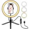 26 cm/16 m Led Selfie anneau lumière Dimmable caméra photographie ringlight pour Youtube Tiktok maquillage flux en direct vidéo remplir lampe