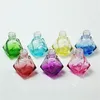 Diamond Car Perfume Bottle Pendant Empty Bottle Air Freshener Perfume Fragrance Diffuser Empty Glass Bottle Portable Pendant Ornament