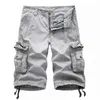 Mężczyźni swobodny lato stały kolor multi kieszenia Piąte spodni ładują szorty plażowe w stylu menu spodnie męskie szorty W220226