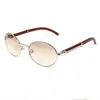 2022 Fábrica Atacado Modelo Oval Buffalo Chifre Metal Mens de Madeira Sol Mulheres Madeira Quadro Shades B5NQ Sunglasses