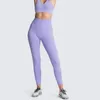 Бесшовные брюки йоги женские леггинсы высокая талия плотный твердый цвет бегущий фитнес спортзал одежды тренировки