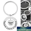 1pc Heart Shape Teacher Keychain Thank You Teach Learn Inspire Keyring Key Ring Jewelry for Teachers Day Gift