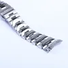 24mm Watch Band för Panerai Luminor Armband Heavy 316L rostfritt stål Watch Band Ersättningsband Silver Double Push Clasp 192L