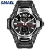 Smael New Fashion Dual Time LED Digital Watch MEN防水クロノグラフカジュアルメンズスポーツクォーツウォッチサーズレロジオマスキュリノ21574655