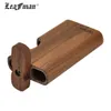 LEAFMAN Boîte de rangement en bois naturel pour pirogue avec verre transparent One Hitter Pipe Chauve-souris Portable en bois Accessoires pour pirogue de tabac