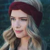 عقال محبوك Headwrap hairbands الديكور النساء أزياء الكروشيه الاكريليك headbands الشتاء الدافئة الفتيات الشعر التبعي WQ28-WLL