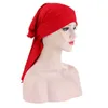 New milk silk long-tailed bow headband cap fashion Elastic inner hijabs caps muslim head scarf turban wrap under Hijab Bonnet