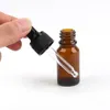 10ml Amber Glass Dropper Bottle Refillerbar Essentiell Olja Aromaterapi Parfymbehållare Vätskepipettflaska på kampanj
