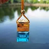 New Car Air Freshener Hanging Glass Bottle Auto Perfume Diffuser Empty Bottle For Essential Oils Fragrance Automobiles Ornaments