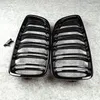 Pair Dual Line Glossy Black Mesh Grill Grille Grille для 4 серии F32 F33 F36 F80 F82 F83 Racing Grilles Grills 2013+