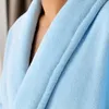 Amoureux Épais Amoureux Peignoir Hommes Doux Chaud Hiver Kimono Peignoir Serviette Polaire Kimono Couple Robe De Chambre Blanc Demoiselle D'honneur 201109