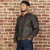 A1 Lire la description ! Taille asiatique Bronson Us Air Force Véritable peau de chèvre Veste en cuir vintage 201216