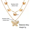 Multilayer Butterfly Necklace Chokers Gold Butterfly Halsband Kvinnor Halsband Pendants Fashion Jewelry Will and Sandy Gift