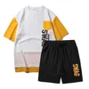 Sommer Set Männer Mode Marke Kleidung Kurzarm T Shirts Zwei Stück Tops Shorts Sportswear Set Herren Kurze Sets Männliche trainingsanzug LJ201124