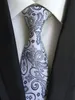 Mode affärsdräkt halsband män slipsar jacquard blommor ränder slipsar slips för män will och sandy