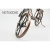Hotuocho Creative Iron Art自転車モデルメタル手工芸品の装飾品家の装飾ミニチュア置物ギフトクラフトfor Kids Friends T200703