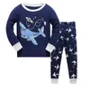 Kids boy girls clothing pajamas set 100% Cotton Children Sleepwear 2 Pieces Cartoon Tops Pants Toddler Kid Clothes Pyjamas LJ201216