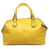 Gelbe Handtaschen Geldbörsen EFFINI 2021 Tote Boston Tasche Frauen Kleid Hand Umhängetasche weibliche Retro lässige Lederhandtasche mit Riemen