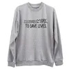 "C'est une belle journée pour sauver des vies" Greys Anatomy Sweatshirt Womens Long Sleeve Shirt Tumblr College Crewneck Pink Hoodies