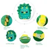 Cocomilo 3D Stylish Triceratops Bag for Boys Age 3-6 Toddler Backpack Green Dinosaur Print Kindergarten Kids Bags 2019 No Smell LJ201225