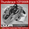Corpo para Yamaha Thunderace YZF1000R YZF 1000R 1000 R 96-07 Bodywork 87No.66 YZF-1000R 1996 2003 2004 2005 2006 2007 Cinza Branco YZF1000-R 96 97 99 99 00 01 02 07 Fearding