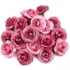 100 шт. 4 см Шелковый искусственный розовый цветок головы для свадьбы рождественские украшения DIY венок записки ремесло поддельных цветов LJ200910