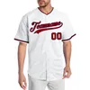 Jersey di baseball di Bianco rosso personalizzato-7868