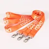 Passen Sie das Lanyard mit abnehmbarem Polyesterband an der Halskette in mehreren Farben an. Benutzerdefiniertes Logo, Handy-Schlüsselanhänger, Ausweis-Lanyard