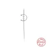 Stud GS 925 Sterling Silver Pin Ear Wrap Crawler örhängen för kvinnor omger Auricle Diagonal Zircon Pierced Earring Oorbellen11408939