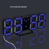 3D LED orologio digitale orologio luminoso modalità notte luminosità regolabile tavolo elettrico orologio da tavolo 24/12 ore visualizzazione a parete