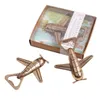 Metal Airplane Bottle Opener "Let the Adventure Begin" New Wedding Gift Favors Christmas Party Gift With Box