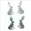 Lot 100 Stück Kaninchen Antik Silber Charms Anhänger DIY Schmuckzubehör für Schmuckherstellung Armband Halskette Ohrringe 26*14mm