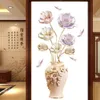 3D Flower Wall Stickers Beauty Fridge Wallpaper Home Decor Bedroom accessories Living Room Decoration Aesthetic Adhesive Poster LJ200903